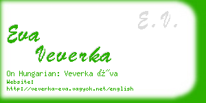 eva veverka business card